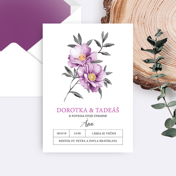 DOROTKA - Watercolor purple flower