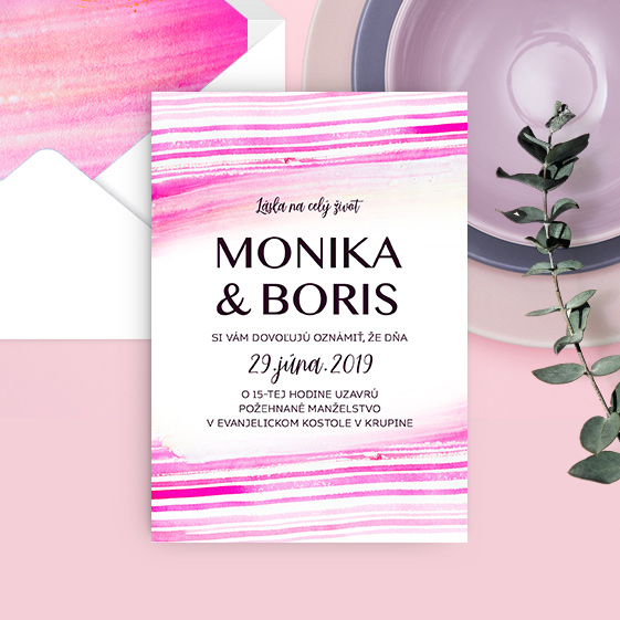 MONIKA - Pink brush strokes